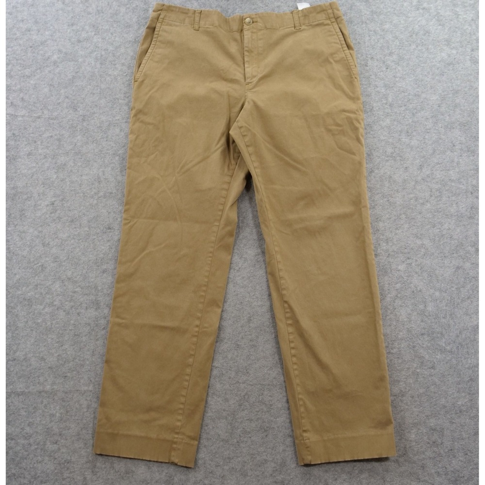 Vince Pants Mens Extra Large Khaki Classic Fit Owen Stretch Chino Flat Front
